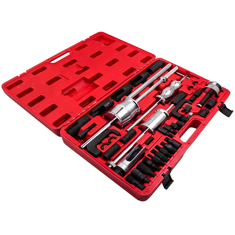 Auto Truck Diesel Injector Extractor Slide Hammer Puller Adapter Tool Kit 40PC