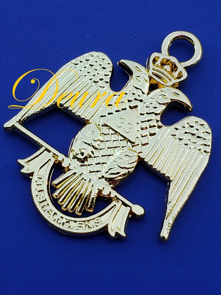 33rd 33 Degree Eagle Charm Large Pendant 1.75"