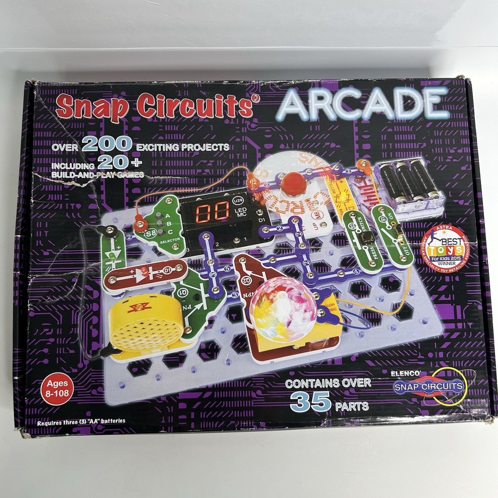 Elenco Snap Circuits Arcade SCA-200 Electronics Educational Toy Kit - Complete