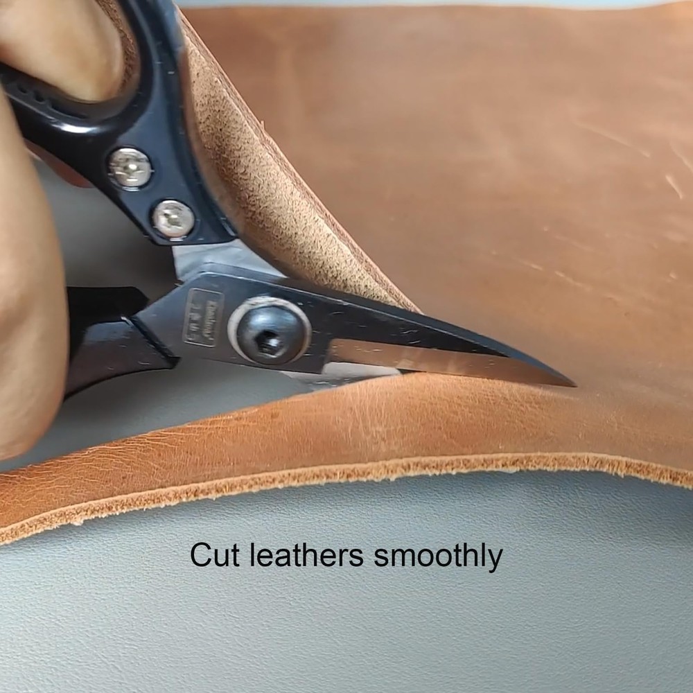 Sharp Leather Scissors - All Purpose, Professional Fabric Scissors with Micro...