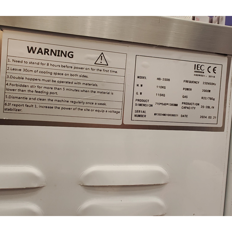 Commercial Electric Ice Cream Maker Soft Ice Cream Machine 25-30L/H 3 Flavors