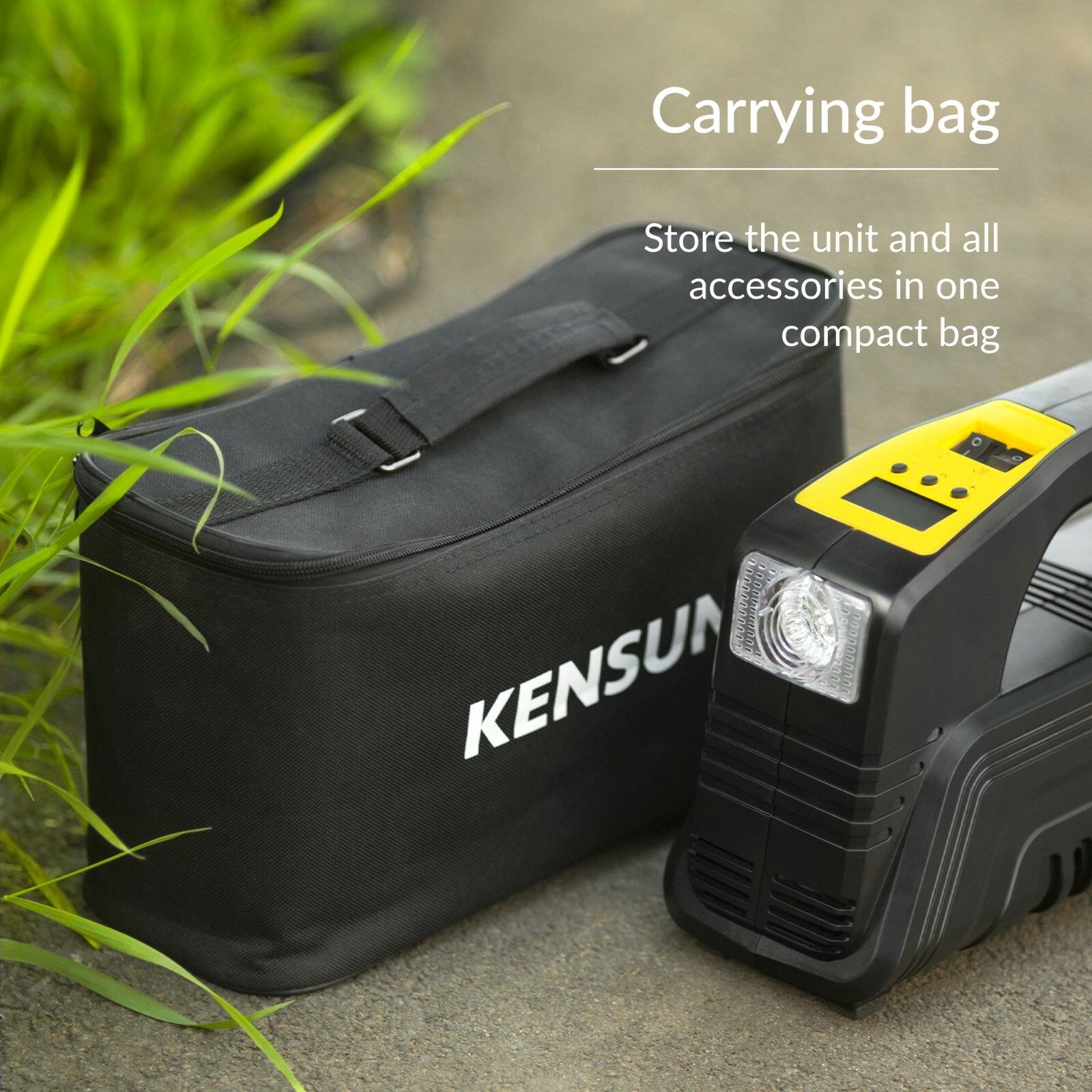 Air Compressor kensun Tire inflator portable digital Electric ac\dc