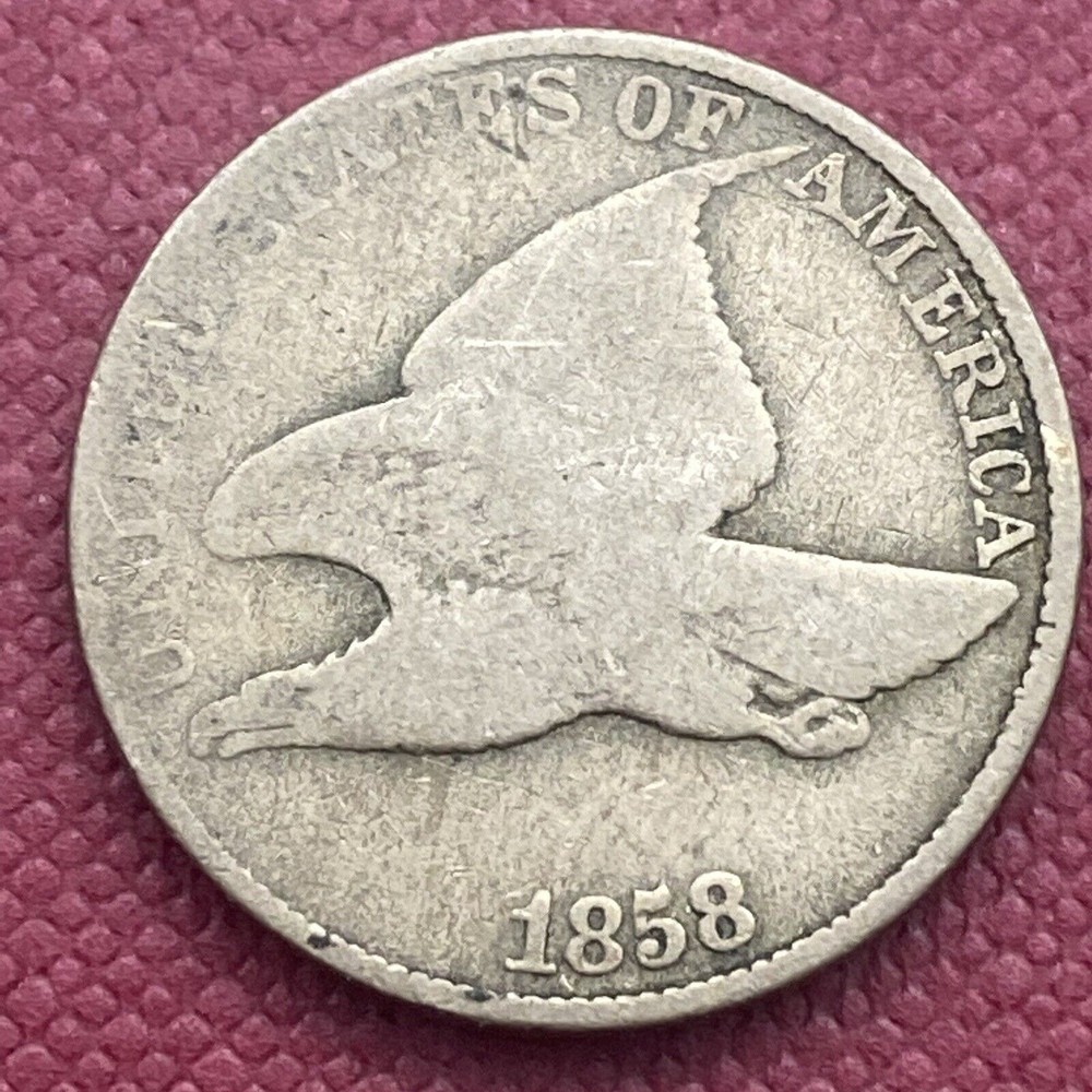 1858 Flying Eagle Cent 1c Circulated #41684
