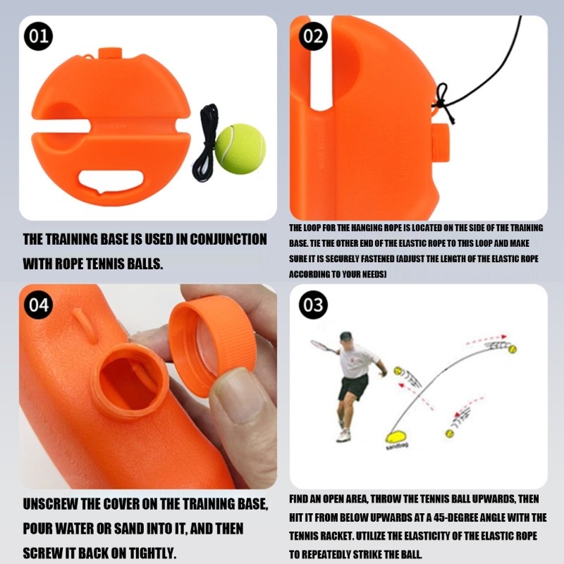 Selves-Pracitce Tennis Practice Training Tennis Trainer Ball with String Ball
