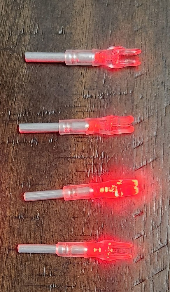 Lighted Archery Nocks Clear Red LED.