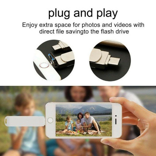 4in1 USB Flash Drive PC for iPhone Android Memory Backup u Drive OTG Stick