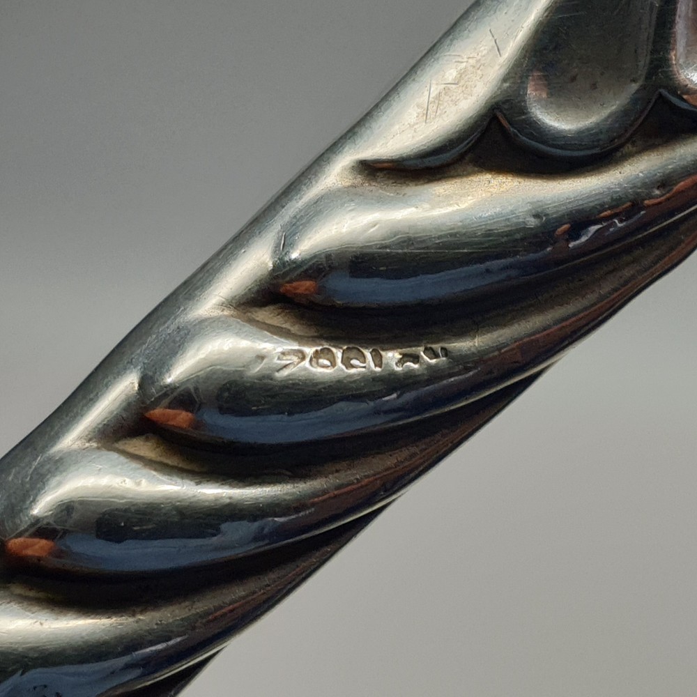 Victorian Solid Silver Leopard Button Hook