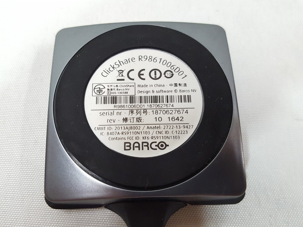 Barco R9861006D01 Clickshare USB Type A Button Wireless Interface AV Streamer