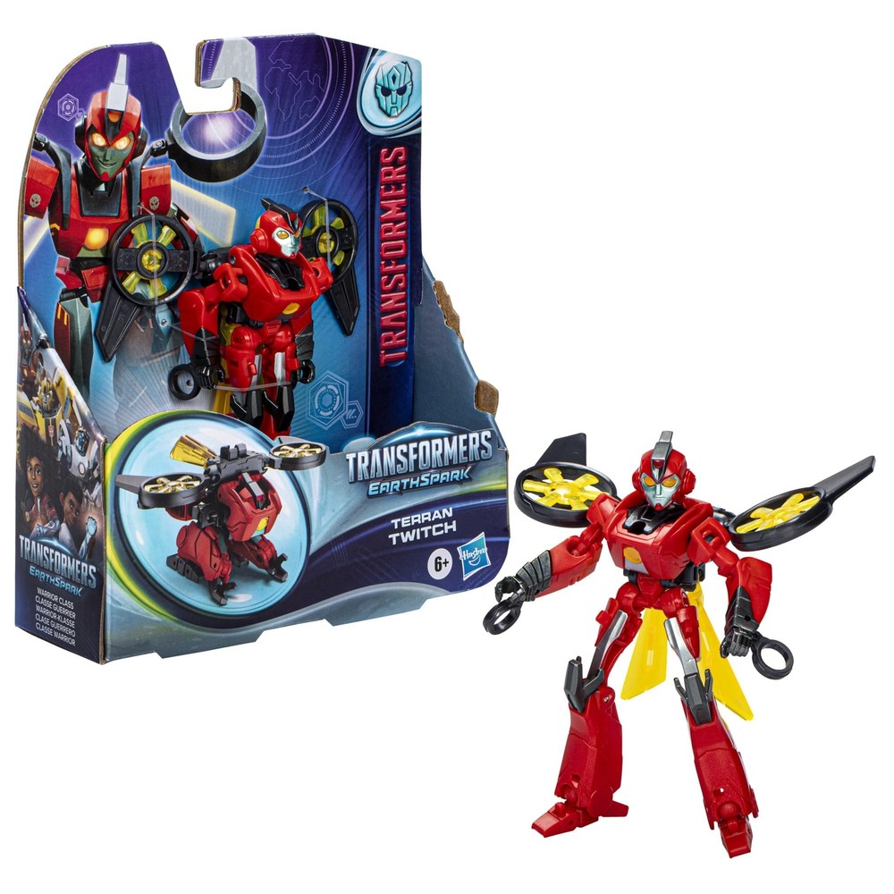 Transformers EarthSpark Warrior Class Terran Twitch 5-Inch Robot Action Figur...