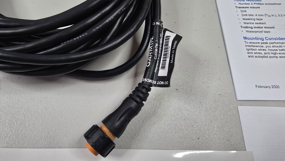 Garmin CV51M-TM Transducer – Transom Mount – Complete Set