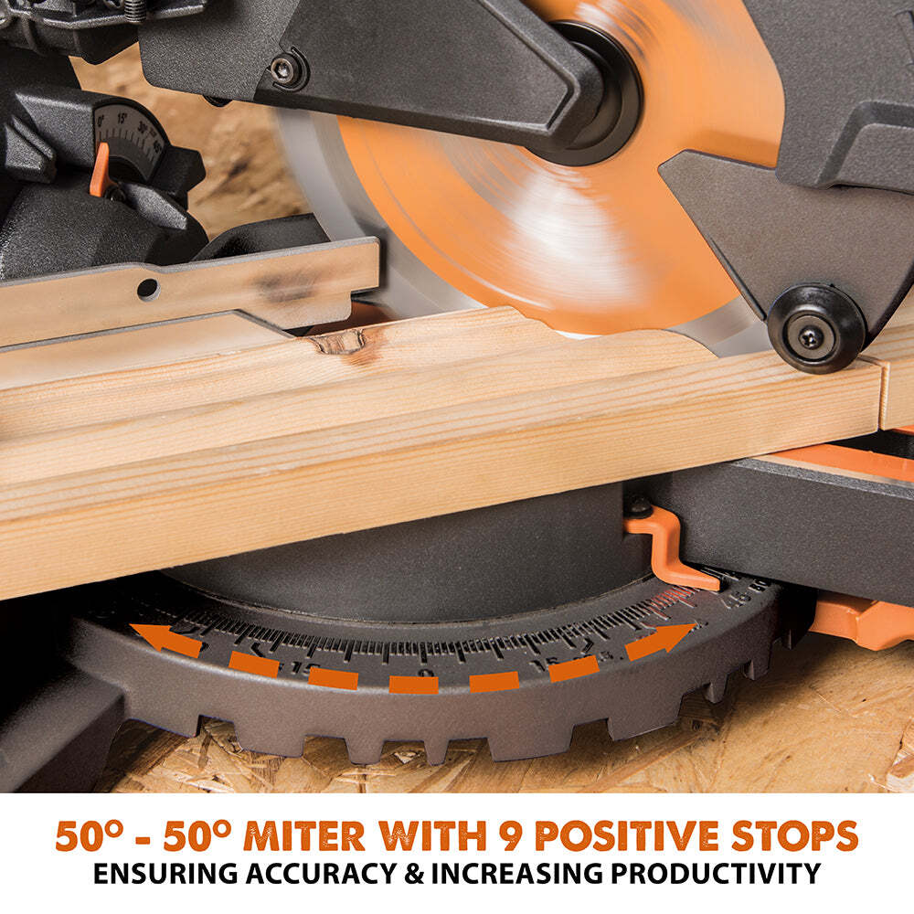 Evolution R185SMS+: Single Bevel Sliding Miter Saw With 7-1/4 in. Multi-Material