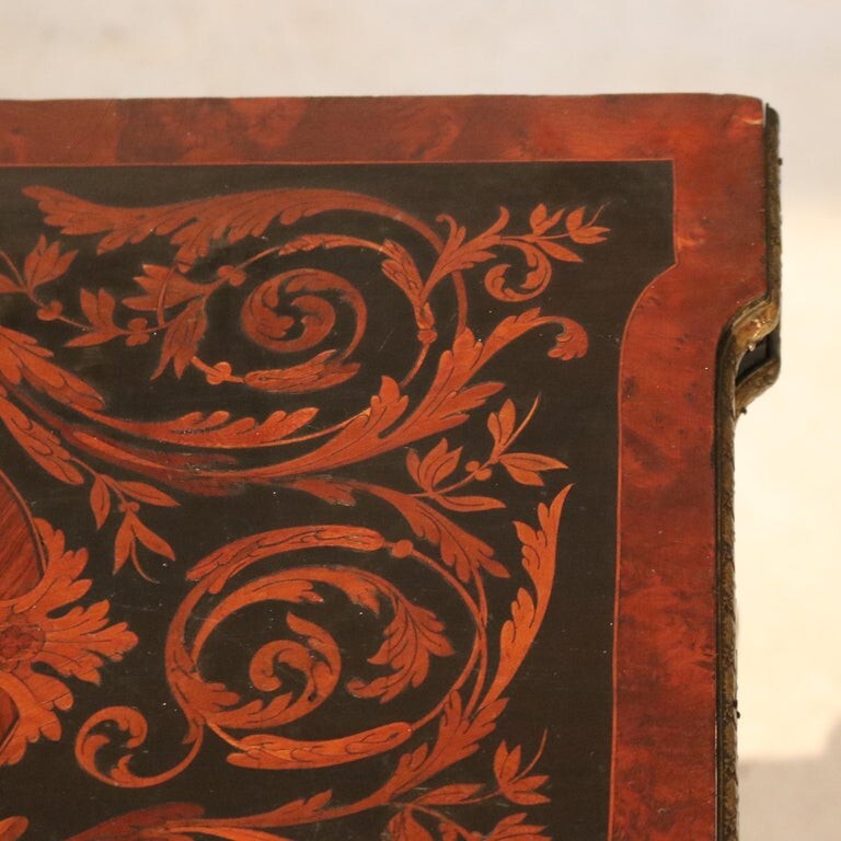 Antique Ebonized, Ormolu & Inlay Card Table C1880