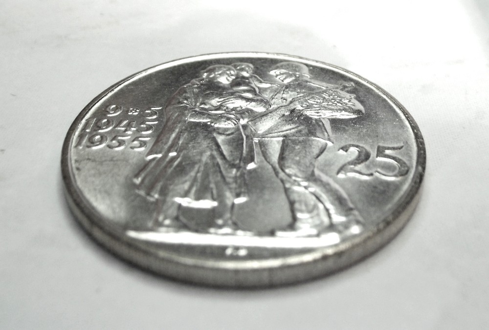CZECHOSLOVAKIA (Republic) 25 KORUN 1955