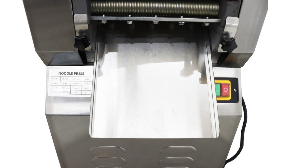 110V Electric Dough Roller Sheet Maker 2mm Round Cutter Noodles Making Machine
