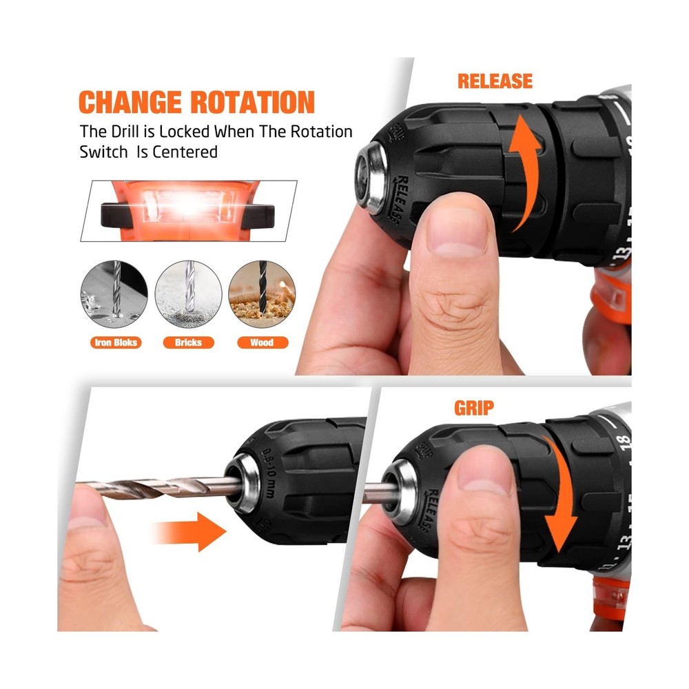 Thatool 255 Piece Drill Driver Tool Set 12V Cordless Tool Kit