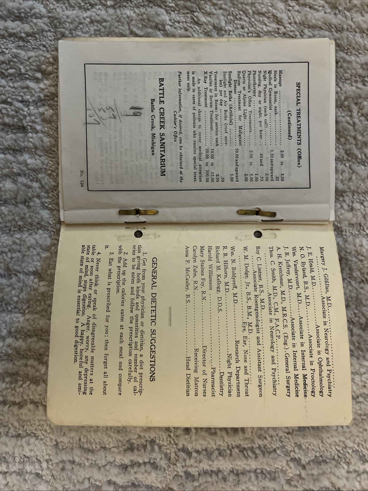 Battle Creek Sanitarium Michigan Prescription Empemera