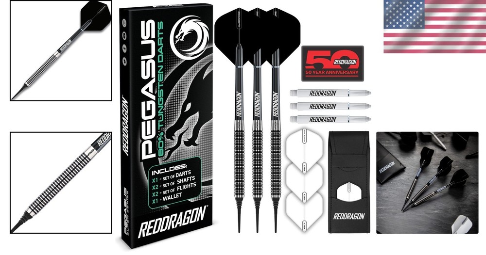Ergonomic 20g Soft Tip Darts Set - Precision Engineered Tungsten for Champions