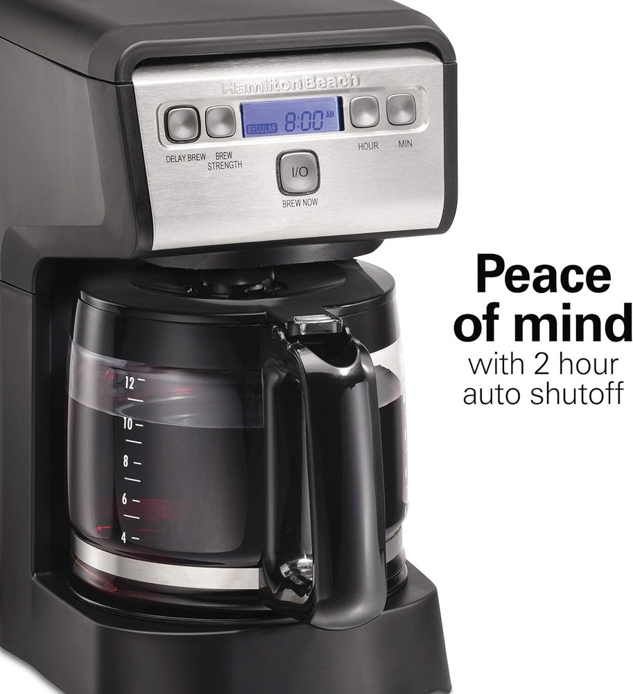 Cup Compact Programmable Drip Coffee Maker with No-Drip Burosilicate Glass