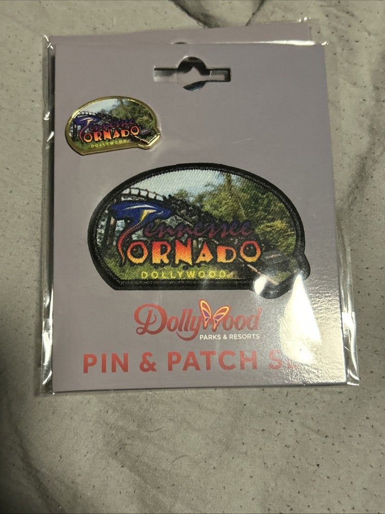 Dollywood roller coaster pen and iron on patch set