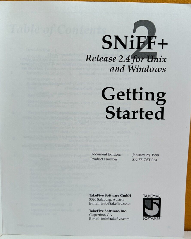Integrated Systems SNiFF-GST-024 1998 pRISM+ 2.4 Windows Getting Started Manual.