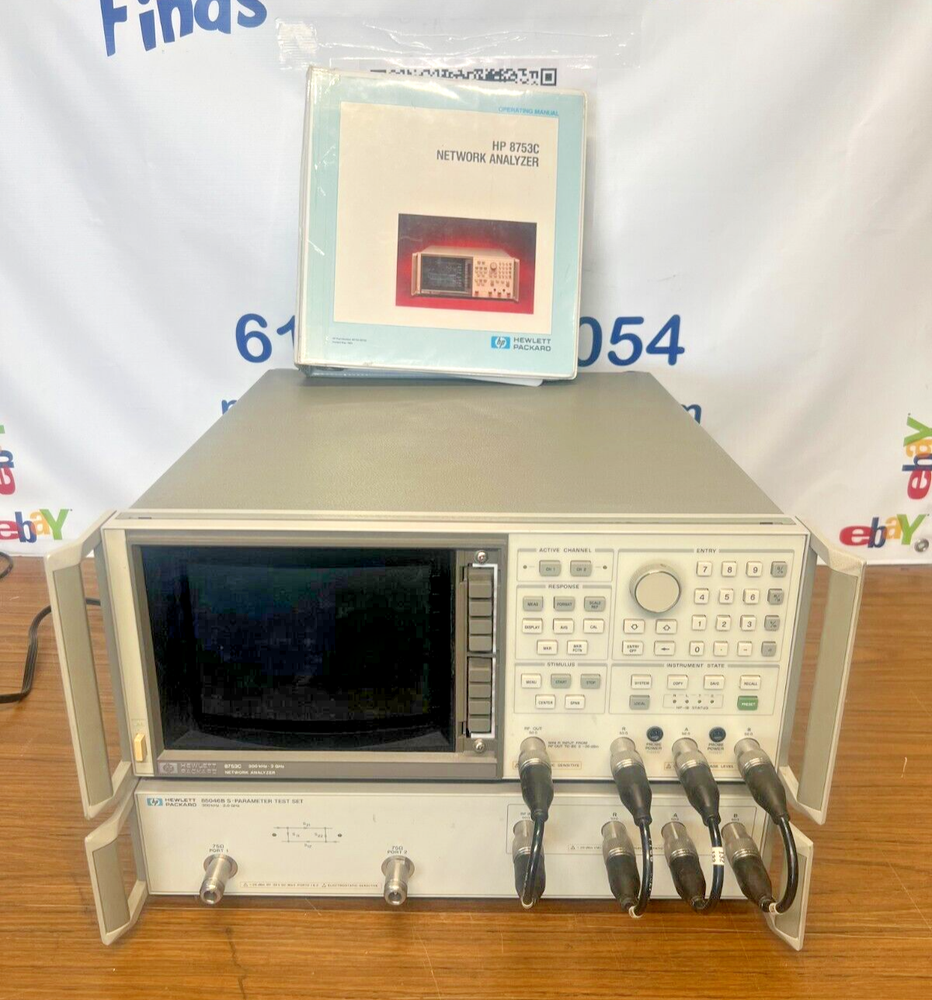 HP 8753C 300kHz-3GHz Network Analyzer w/ 85046B S-Parameter Test Set
