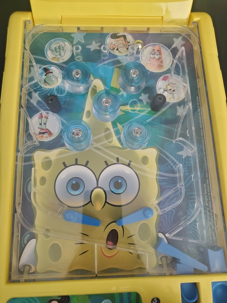 Spongebob Squarepants Pinball Machine Tabletop 2010 (No Legs) -Nickelodeon