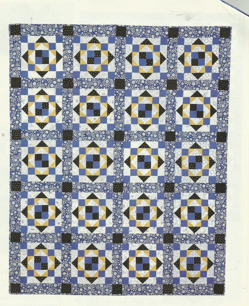 B0265 PRUSSIAN BLUE QUILT PATTERN/INSTRUCTIONS