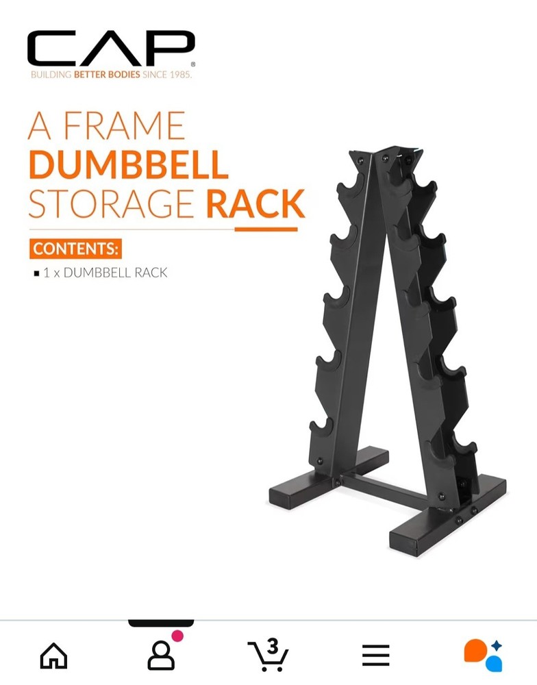 200lb Dumbbell Weight Rack.  Brand Cap