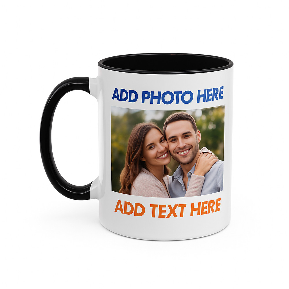 Personalized Custom Text or Photo Ceramic Coffee Mug Both side Printed 11oz 15oz