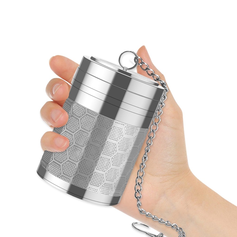 Numola Large Tea Infusers for Loose Tea, Extra Fine Mesh Large, Silver