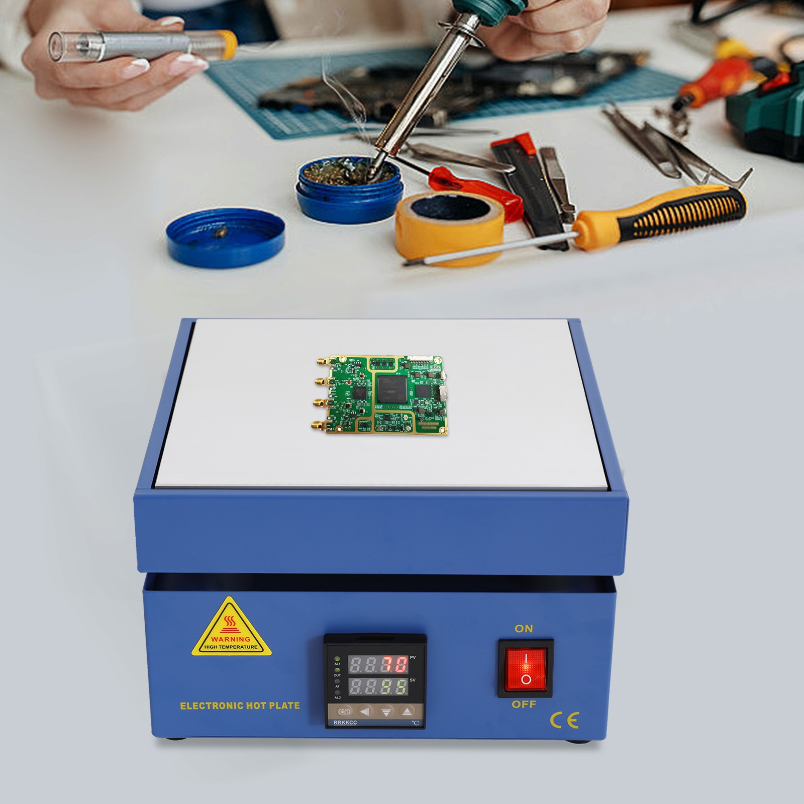 Hot Plate 752°f 850w Electric Soldering With Led Display For Pcb Rework