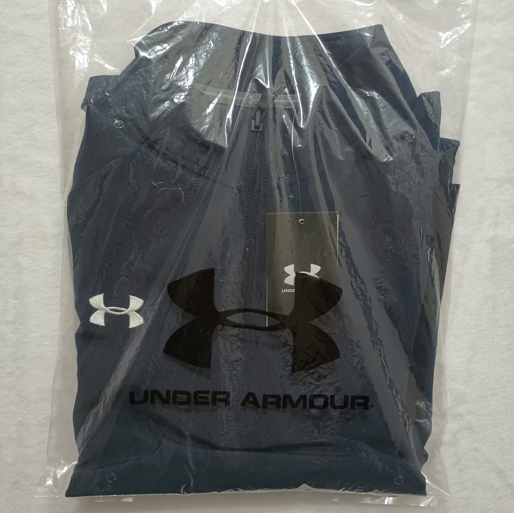 New Under Armour ¼ Zip Coach's Pullover Medium Navy Storm Tech Men's Squad