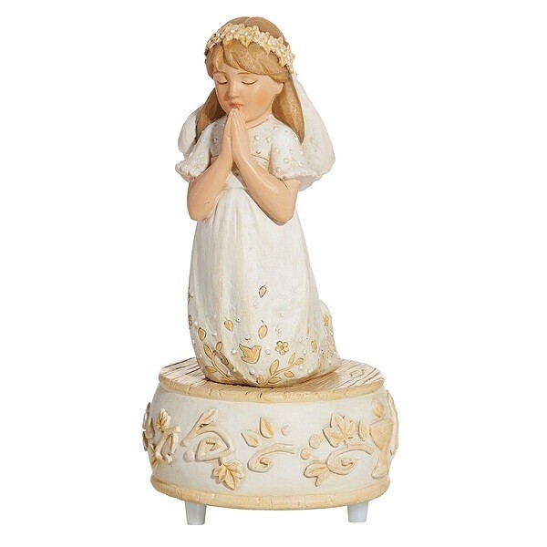 First Communion Girl Musical Figurine 6.5"H