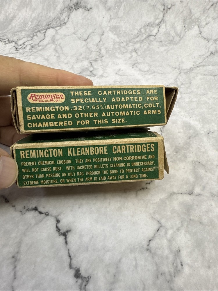 Empty Boxes .32 (7.65) Cleanbore Automatic Remington Box R1512