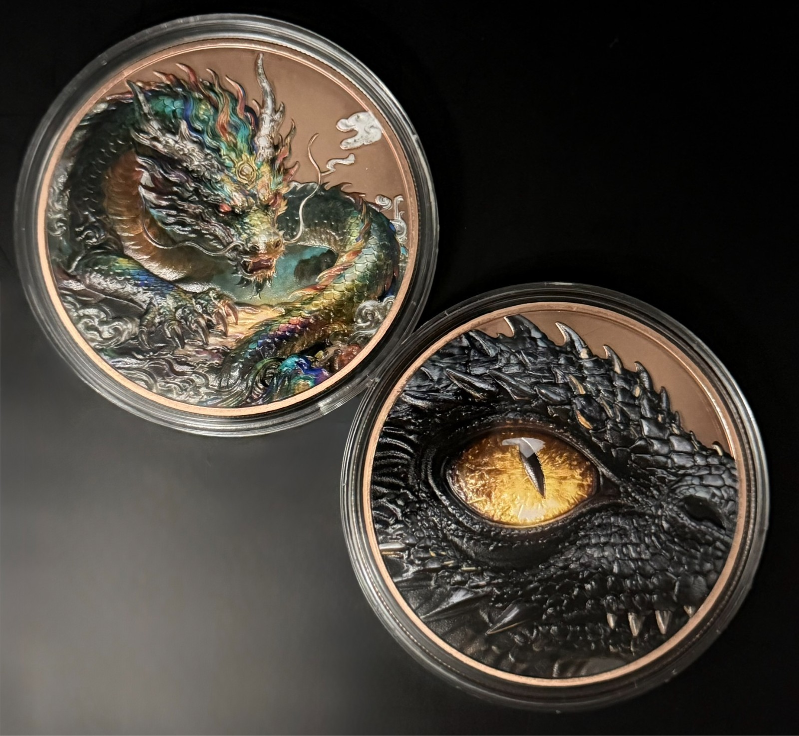 5 oz Copper Dragon Coin Colorized High Relief Dragon’s Lore round 2025 .999