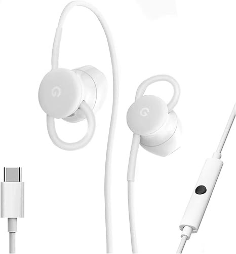 Google Wired Earbuds USB-C In-Ear Headset Inline Controls White Type-C Phones