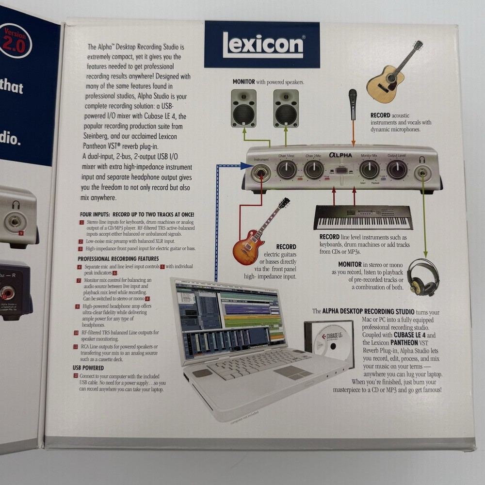 Lexicon Alpha Desktop Recording Studio, New