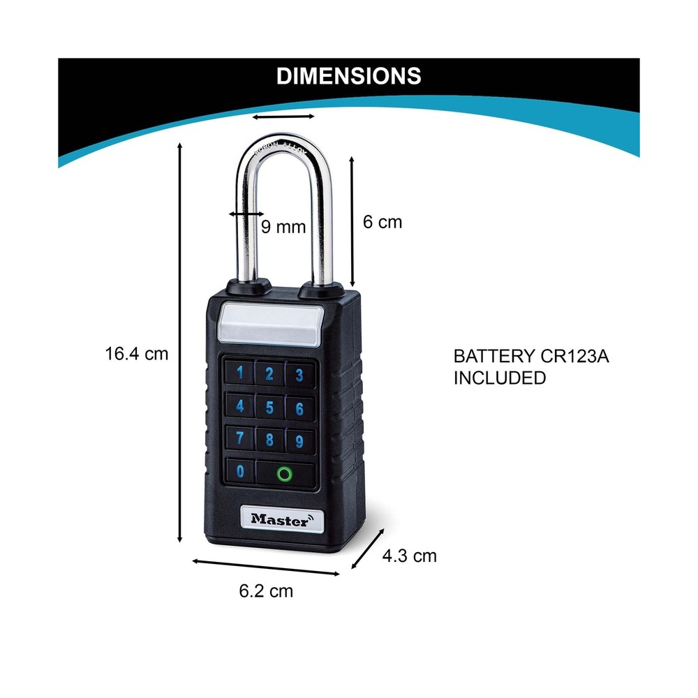 Master Lock 6400EURLJENT Professional Bluetooth Smart Padlock [Bluetooth Comp...