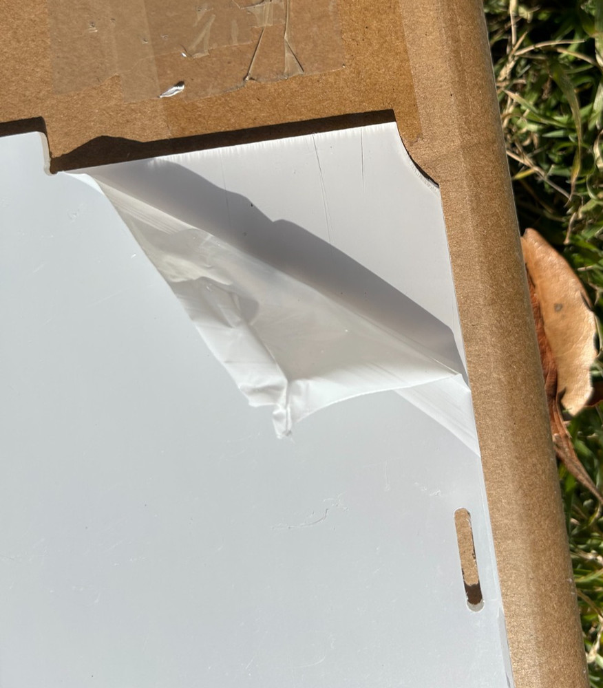 Acrylic Display Case with White Base - 29 inch tall - READ DESCRIPTION