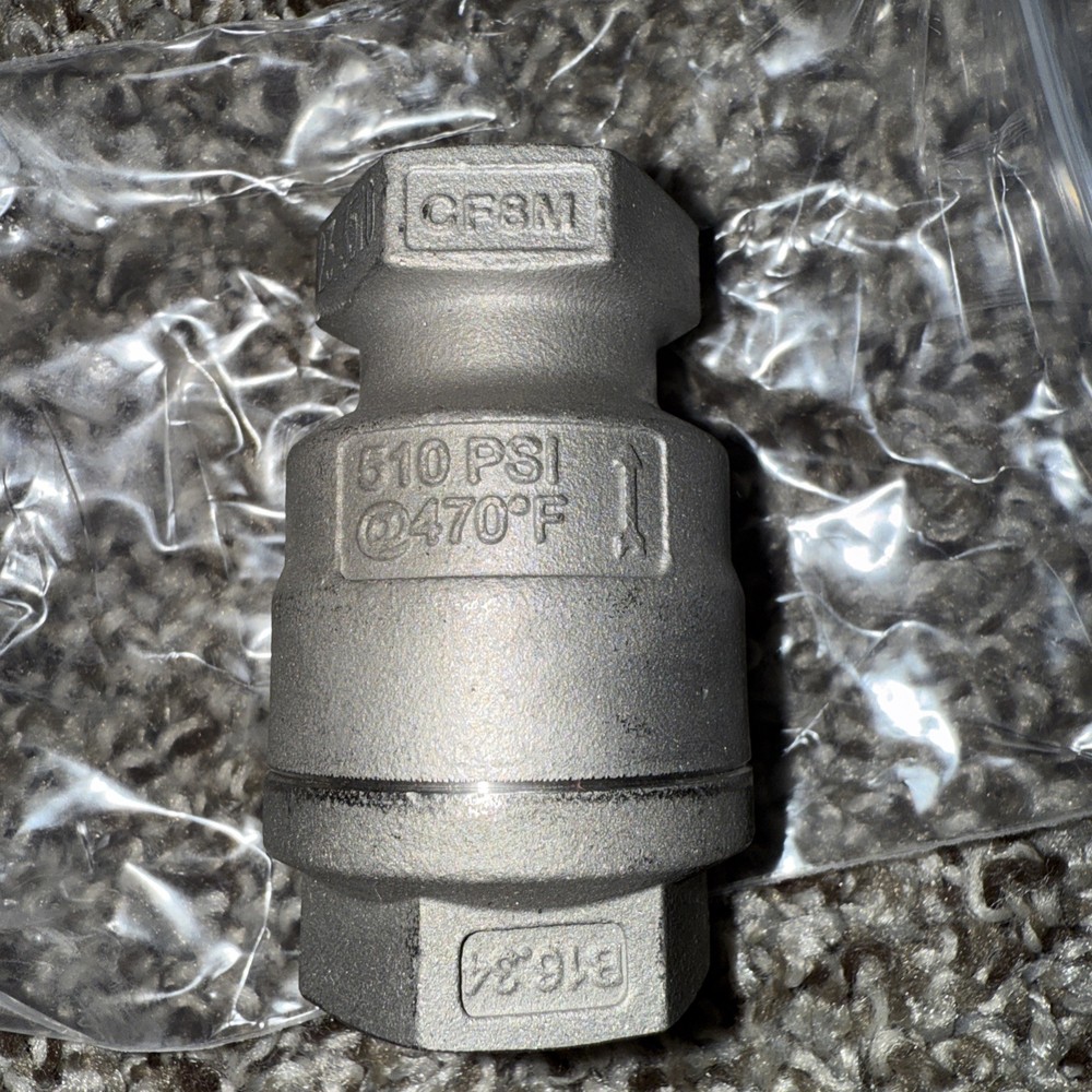DFT 8317- 54, 835C7B4A5, 1/2"NPT, Threaded Check Valve