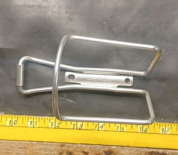 Vintage Specialized Bottle Cage Embossed Logo Solid Core Aluminum Clean Japan