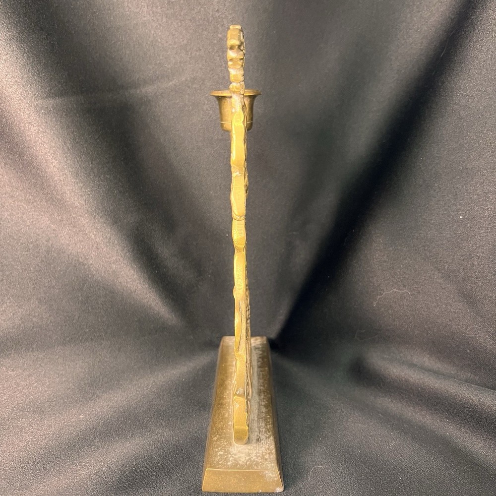 Solid Brass Angel Candle Candlestick Holder, Double Sided, 9-inch