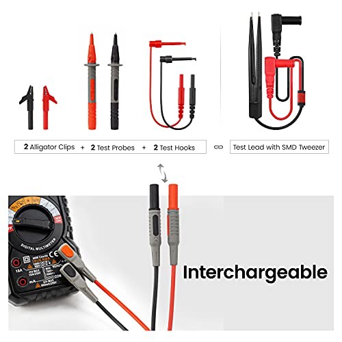 Multimeter Test Lead Set for Electrical Testing, Soft Silicone Test 11PCS