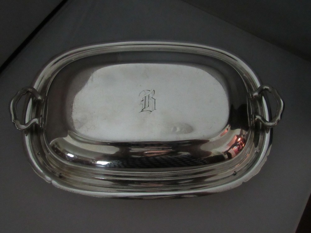 Reed and Barton Silver Plate Covered Dish – Monogrammed “B”