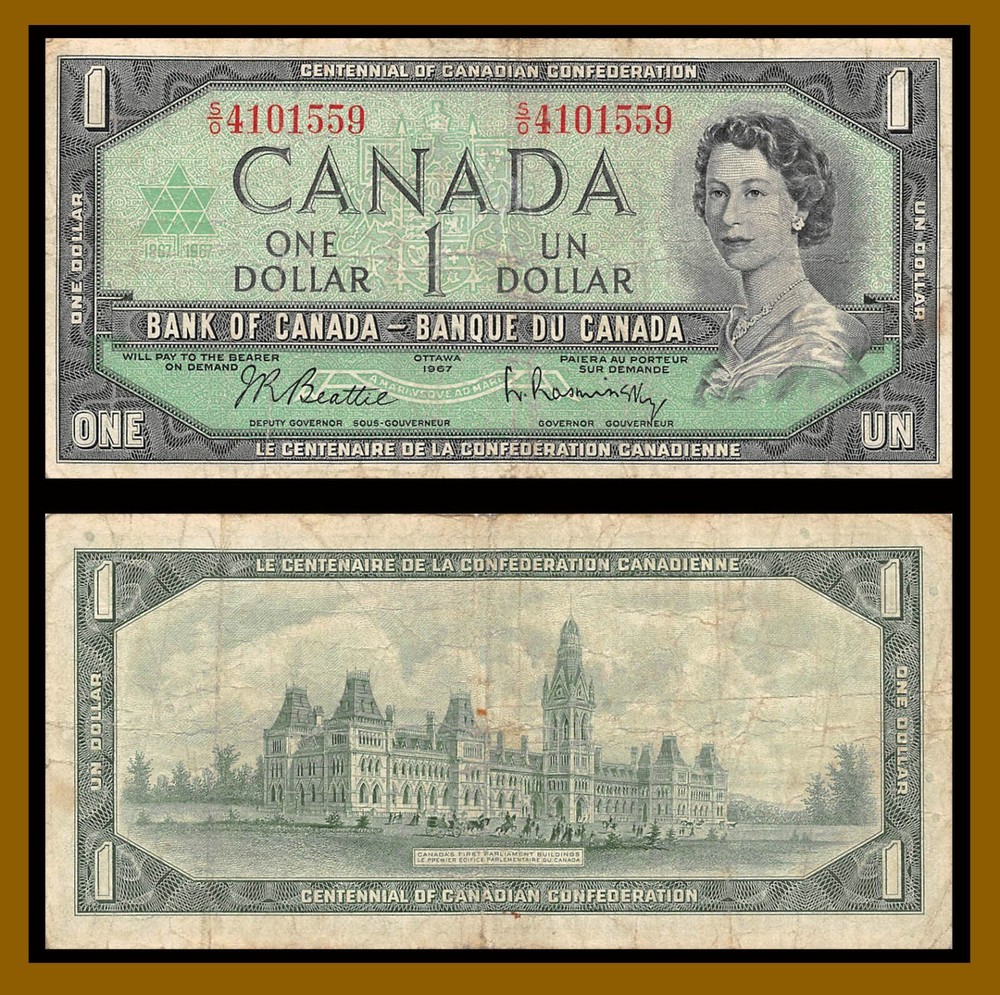 Canada 1 Dollar, 1967 P-84b Commemorative Centennial Cir