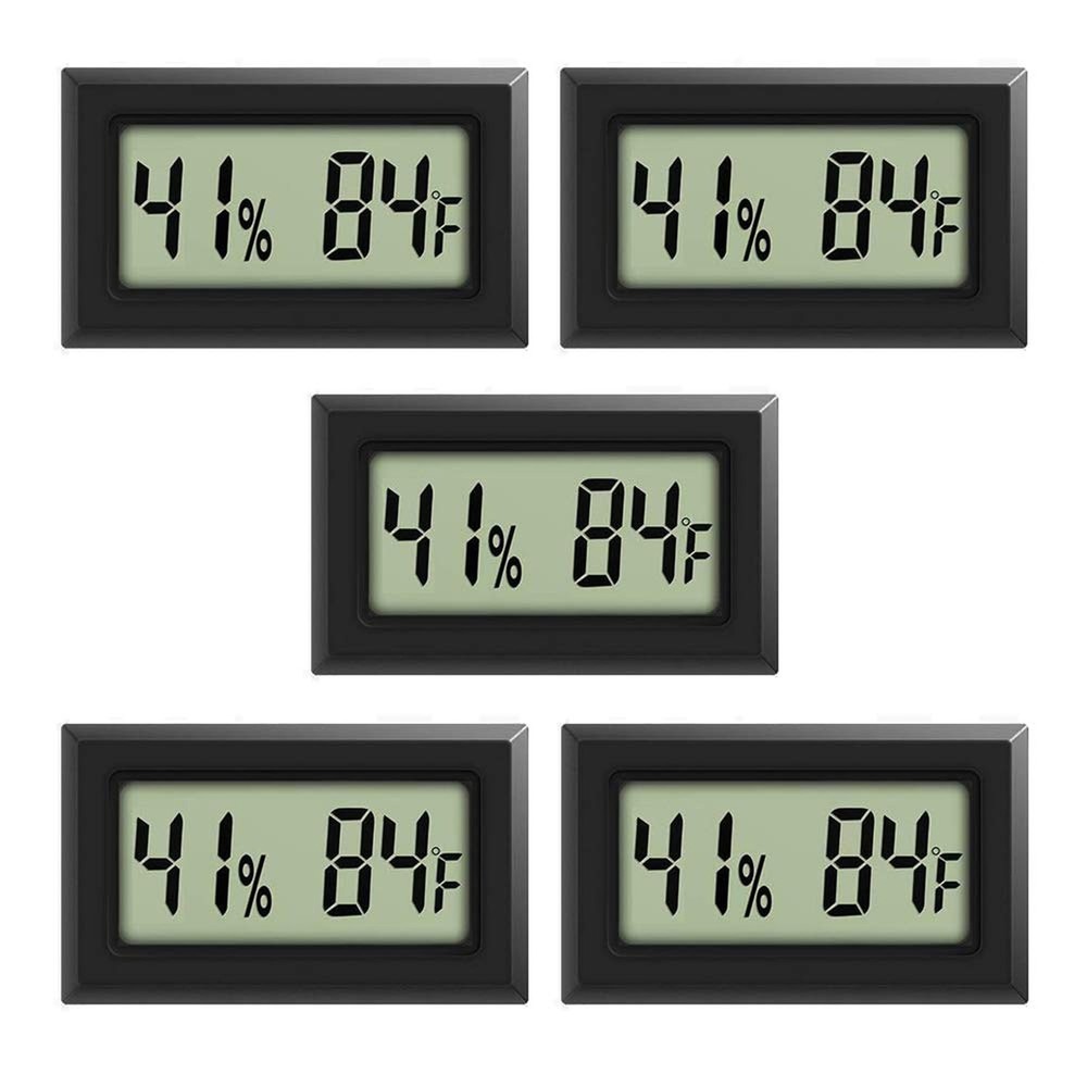 Mini Thermometer Hygrometer, Large Number Fahrenheit LCD Display Digital Temp...