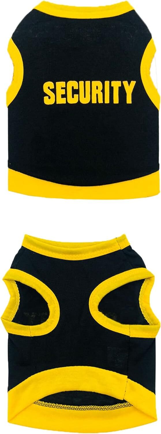 Security Dog T-Shirt Dog Shirt Dog Vest Puppy Shirts Cat Top Tee Puppy Clothing