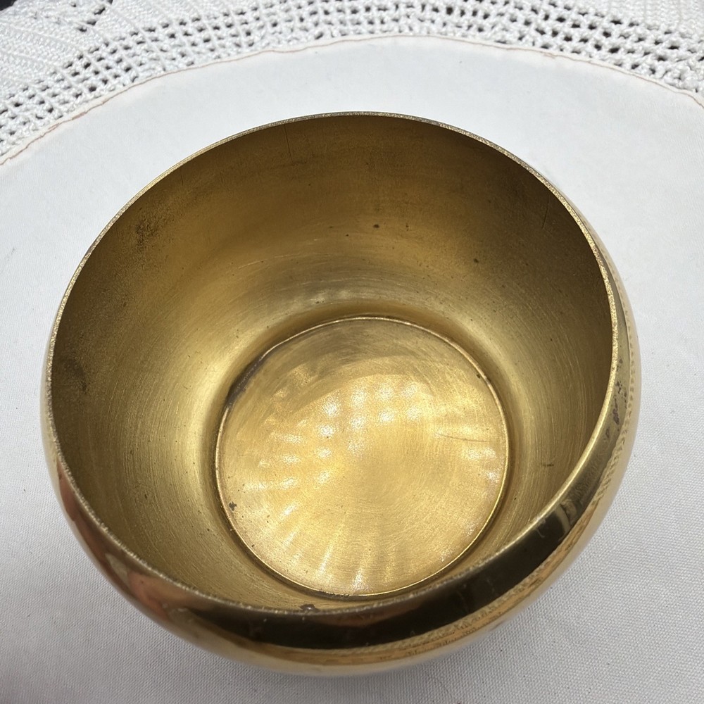 VTG Solid Brass Open Salt Cellar With Claw Feet