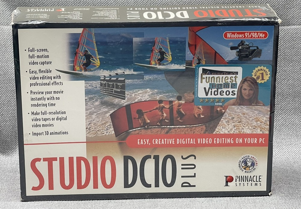 Pinnacle Studio DC10 Plus PC Video Editing Windows 98 Big Box Sealed