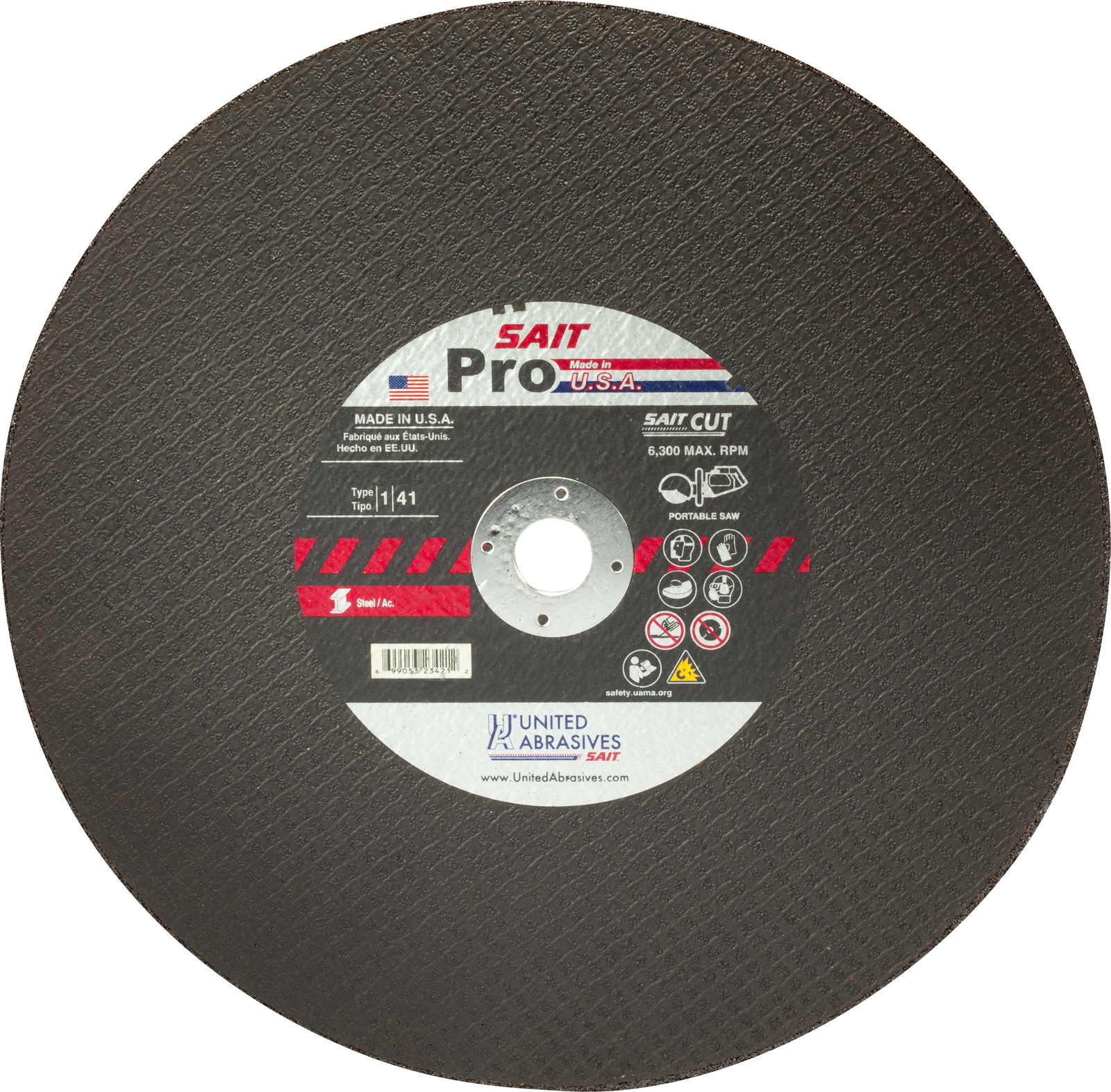 Sait Pro 14" x 1/8" x 20mm Type 1 Portable Saw Cut-Off Wheel Box of 10 - 24140